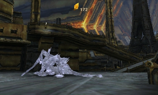 A residential district, featuring the remains of an ancient monster.